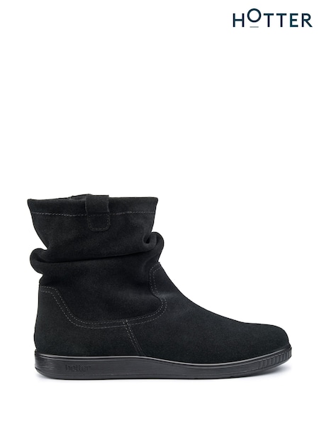 Hotter Black Standard Fit Sprite Zip Boots (AC5709) | £99