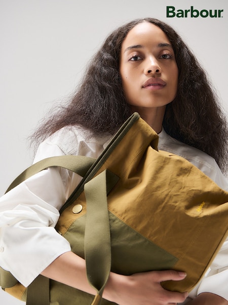 Barbour® Green 100% Cotton Mya Tote Bag (AC5726) | £90