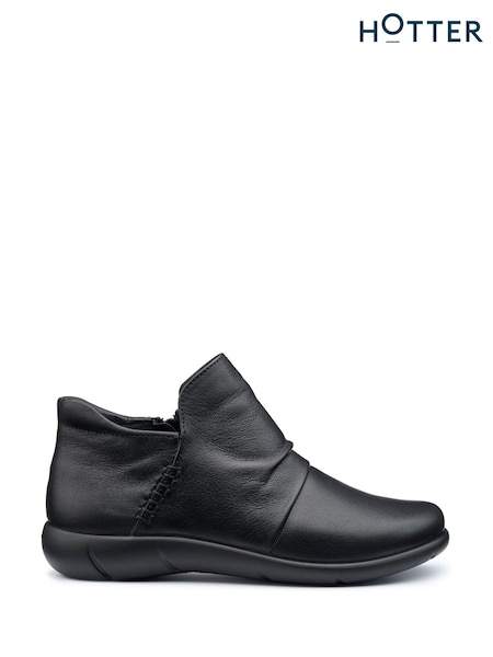 Hotter Black Regular Fit Marly Zip Boots (AC5814) | £89