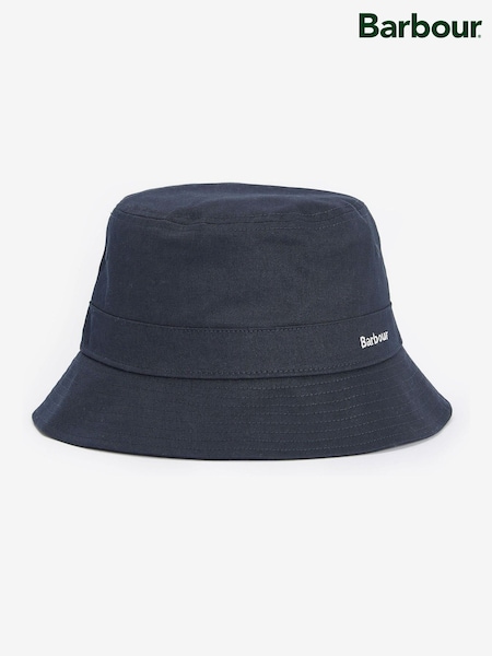 Barbour® Navy International Olivia Logo Bucket 100% Cotton Hat (AC5818) | £28