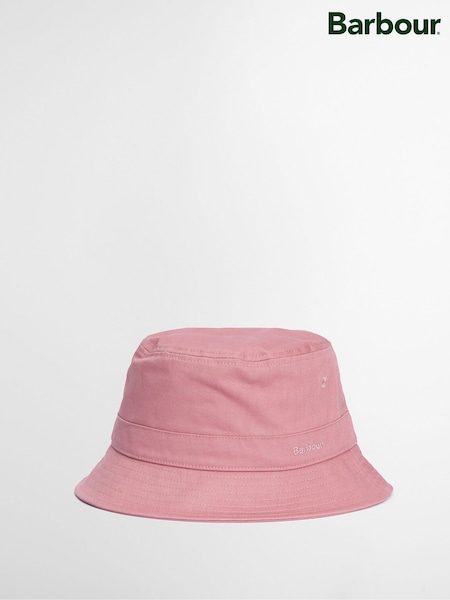 Barbour® Pink International Olivia Logo Bucket 100% Cotton Hat (AC5821) | £28