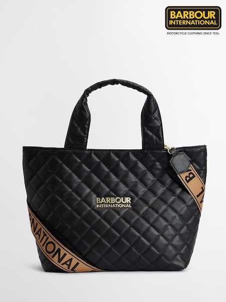 Barbour® International Battersea Quilted Black Tote Bag (AC5826) | £100