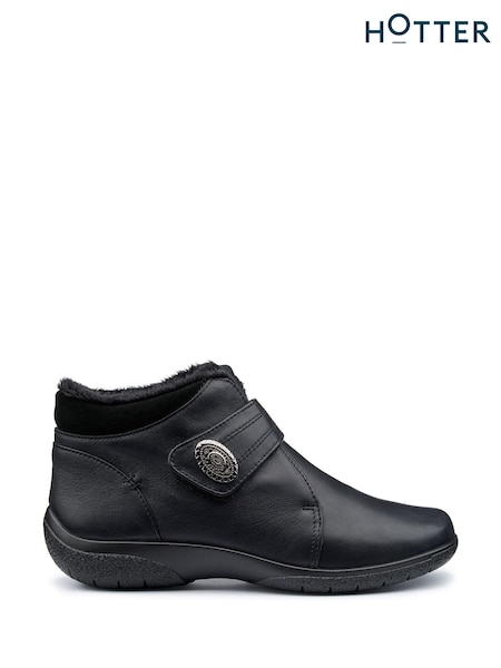 Hotter Black Standard Fit Muse Touch-Fastening Boots (AC5857) | £95