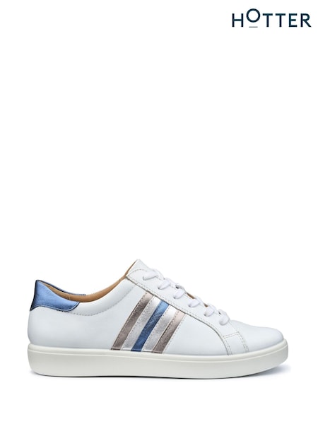 Hotter White Regular Fit Switch Lace-Up Trainers (AC5871) | £89