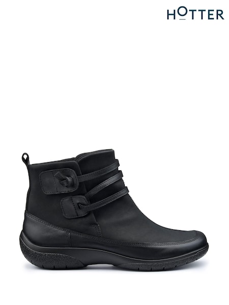 Hotter Black Regular Fit Rumble Stud Boots (AC5896) | £99