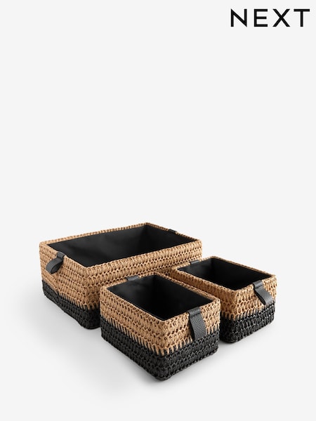 Set of 3 Natural Bronx Baskets (AC5908) | £22