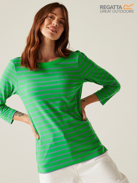 Regatta Green Womens Bayletta 3/4 Sleeve II T-Shirt (AC6109) | £19