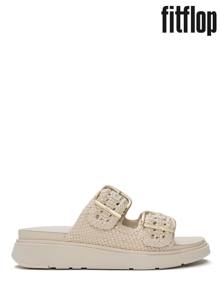 Cream - Fitflop Gen-ff Woven Two-bar Slides