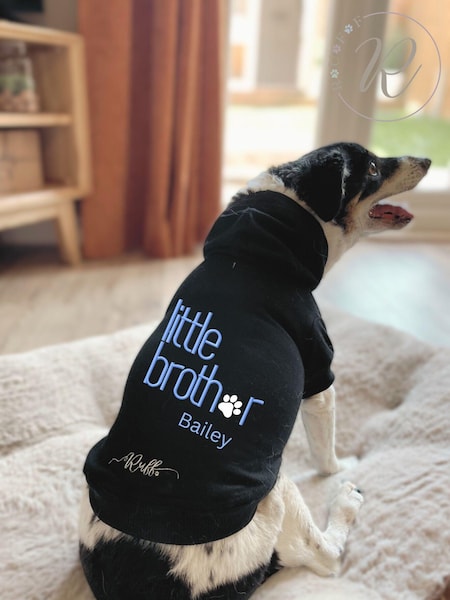 Personalised Little Brother 100% Cotton Hoodie by RUFF (AC6141) | £40