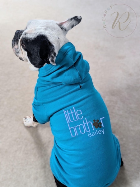 Personalised Little Brother 100% Cotton Hoodie by RUFF (AC6144) | £40