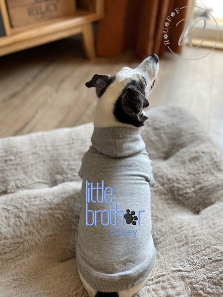 Personalised Little Brother 100% Cotton Hoodie by RUFF (AC6145) | £40