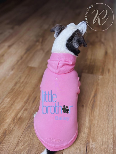 Personalised Little Brother 100% Cotton Hoodie by RUFF (AC6180) | £40