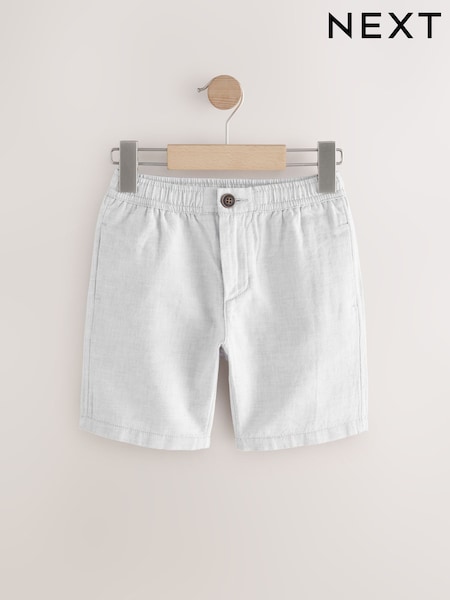 Light Grey Linen Blend Shorts (3-16yrs) (AC6184) | £13 - £18