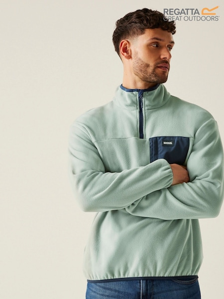 Regatta Mid Green Mens Frankie Half Zip Fleece (AC6788) | £25