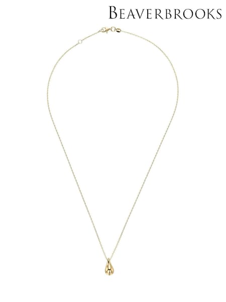 Beaverbrooks 9ct Yellow Gold Teardrop Necklace (AC6835) | £225