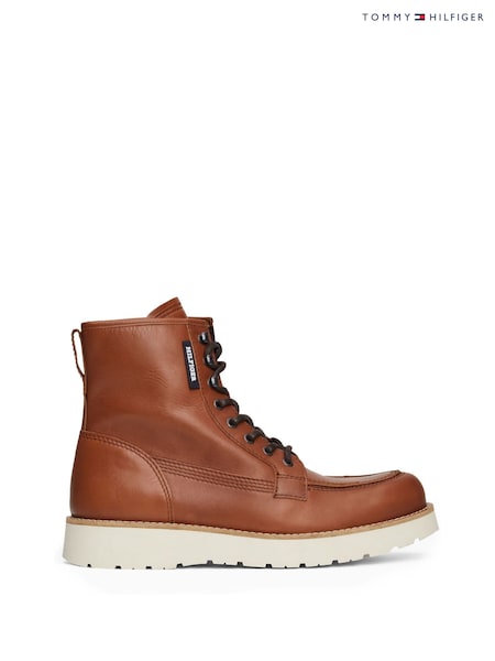 Tommy Hilfiger Brown American Premium Leather Boots (AC6908) | £180