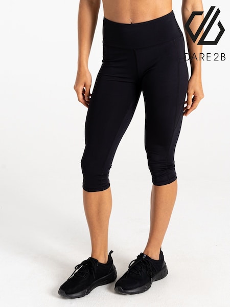 Dare 2b Womens Influential II 3/4 Black Leggings (AC7042) | £45