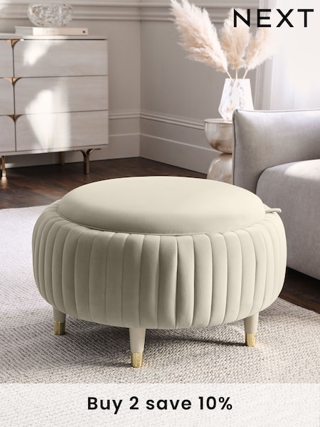 Soft Velvet Pebble Natural Evie Coffee Table (AC7185) | £275