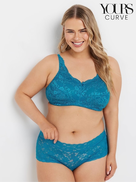 Yours Curve Green Lace Total Support Bra (AC7457) | £23