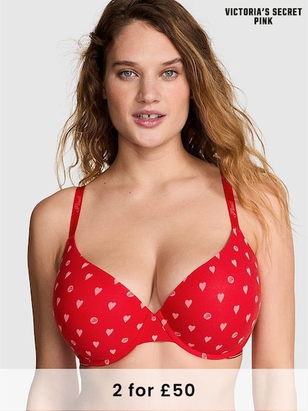 Victoria's Secret PINK Red Heart Push Up Push Up Bra (AC7504) | £29