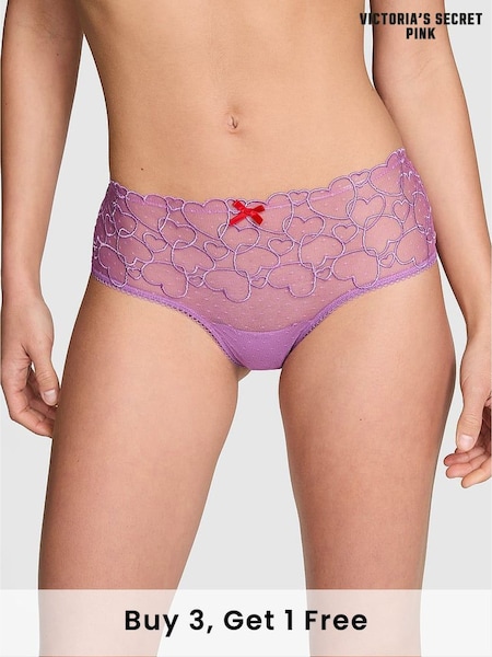 Victoria's Secret PINK Grape Taffy Purple Cheeky Lace Knickers (AC7515) | £9