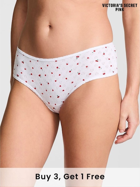 Victoria's Secret PINK White Cherry Cheeky Cotton Knickers (AC7539) | £9