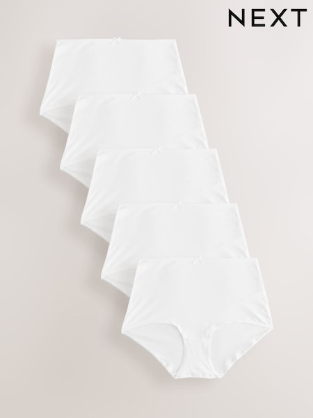 White Full Brief Rich Knickers 5 Pack (AC7574) | £11