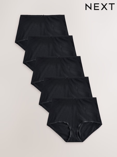Black Full Brief Rich Knickers 5 Pack (AC7575) | £11