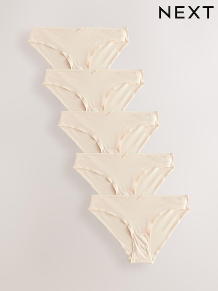 Pastel Rose Nude Bikini Rich Knickers 5 Pack (AC7576) | £9