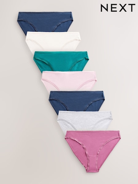 Marl High Leg Rich Knickers 7 Pack (AC7604) | £12