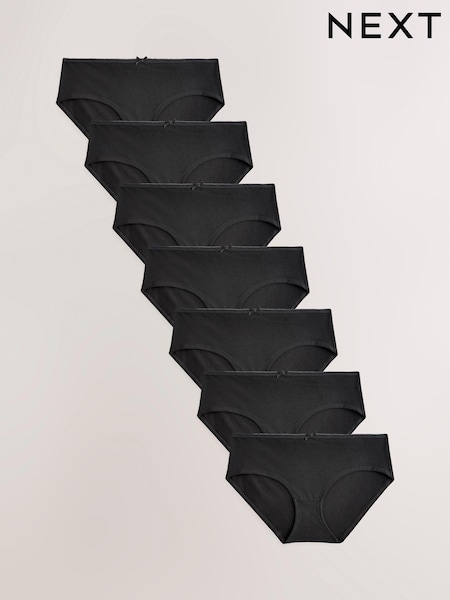 Black Boyshort Rich Knickers 7 Pack (AC7620) | £12