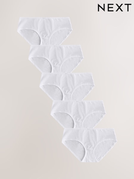 White Short Rich Knickers 5 Pack (AC7625) | £9
