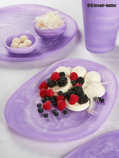 Bread + Butter Lilac Organic Resin Oblong Platter (AC7639) | £49