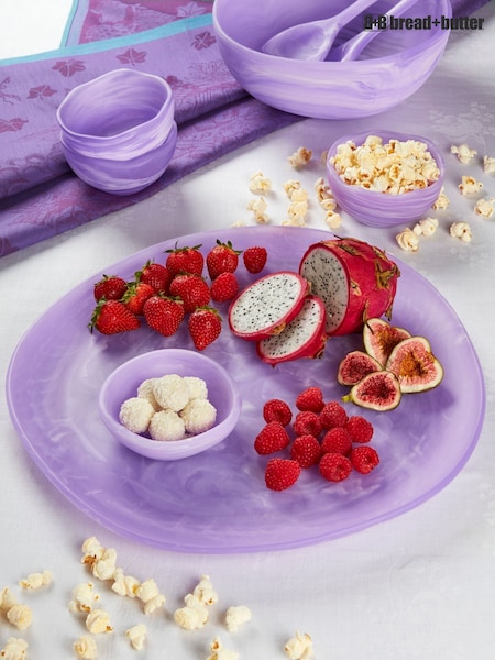 Bread + Butter Lilac Organic Resin Round Platter with Small Bowl Set (AC7648) | £56