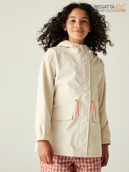 Regatta Cream Girls Ballina Waterproof Jacket (AC7762) | £42