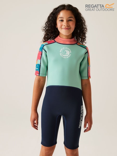Regatta Blue Dark Junior Kids Short Wetsuit (AC7773) | £35