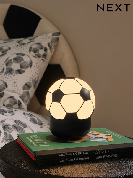 Black Pod Football Rechargeable Battery Operated Touch Table Lamp (AC7840) | £25