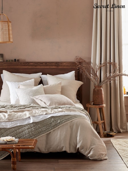 Secret Linen Store Natural 100% Linen Duvet Cover (AC7880) | £125 - £209