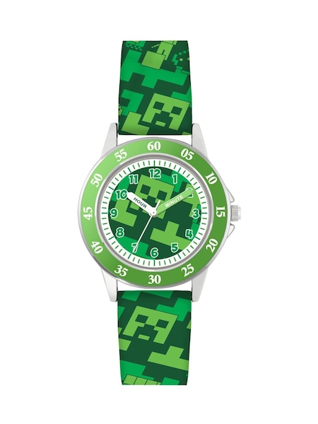 Peers Hardy Green Minecraft Creeper Time Teacher Watch (AC7903) | £20