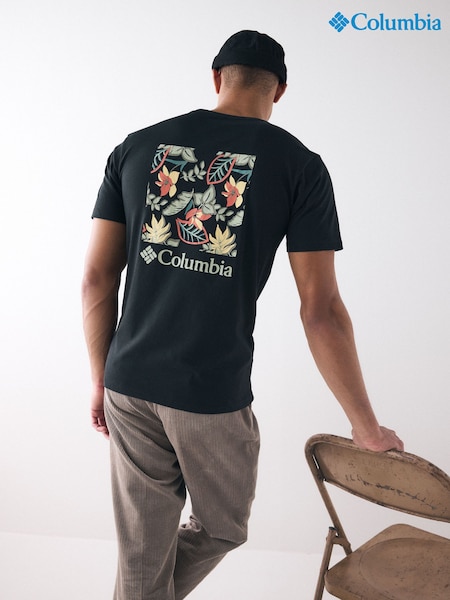 Columbia North Cascades™ Short Sleeve 100% Cotton Black T-Shirt (AC7969) | £27