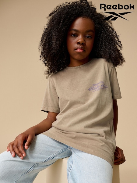 Reebok Oversized Girls 100% Cotton Graphic T-Shirt (AC8126) | £12 - £16