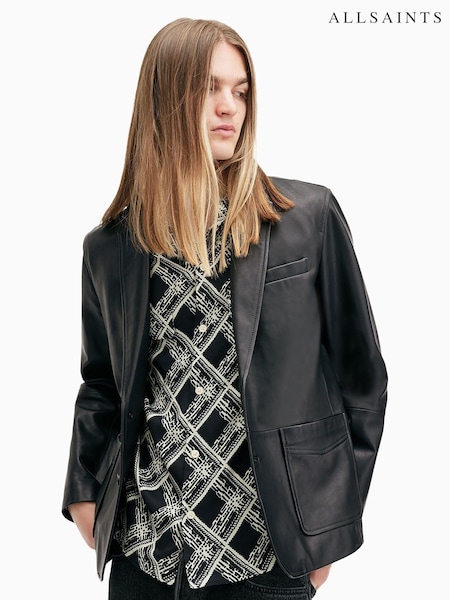 AllSaints Black Andrius Blazer (AC8139) | £499