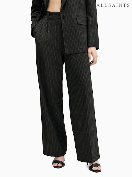 AllSaints Grey Averie Pin Trousers (AC8141) | £169