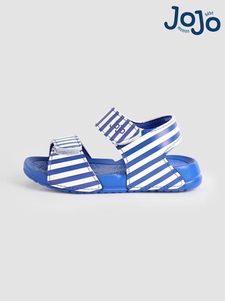 JoJo Maman Bébé Blue Double Strap Summer Sandals (AC8310) | £14 - £16