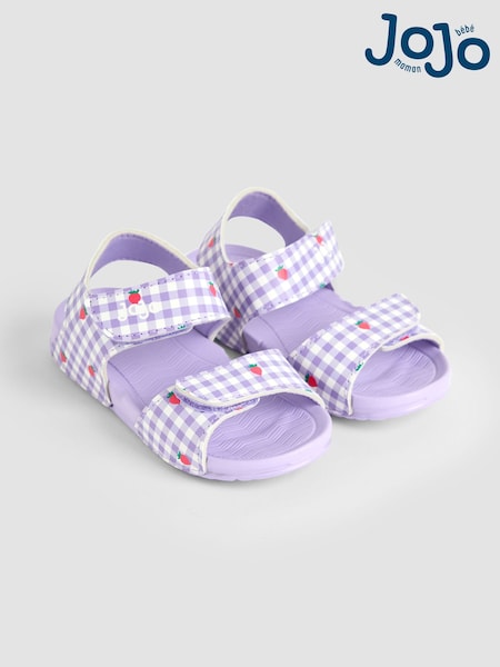JoJo Maman Bébé Lilac Double Strap Summer Sandals (AC8323) | £14 - £16