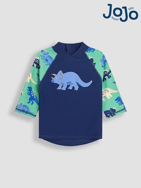 JoJo Maman Bébé Navy Appliqué Sun Protection Rash Vest (AC8335) | £16 - £18