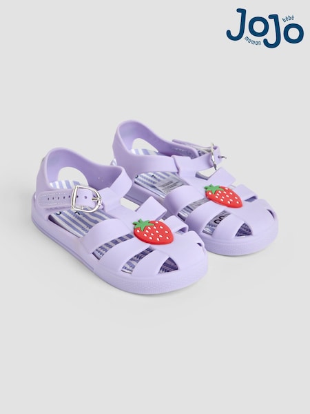 JoJo Maman Bébé Lilac 3D Jelly Sandals (AC8337) | £14 - £16