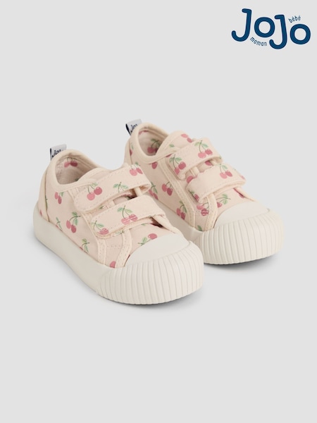 JoJo Maman Bébé Stone Double Strap Canvas Pumps (AC8338) | £20.50 - £22.50