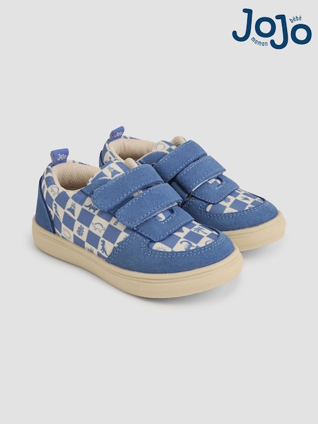 JoJo Maman Bébé Blue Colourblock Riptape Trainer (AC8339) | £28.50 - £30.50