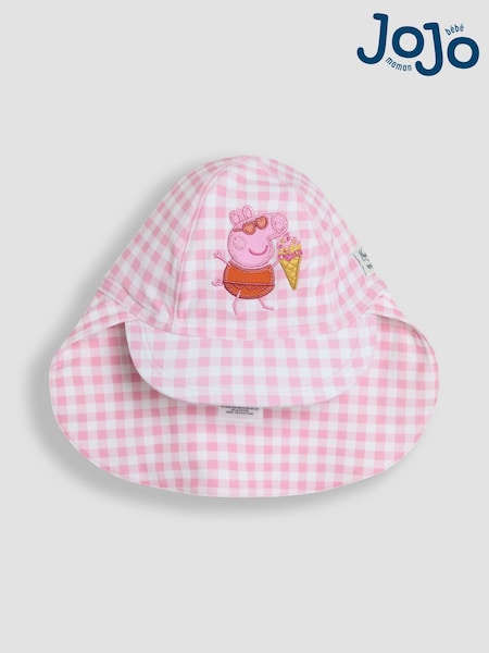 JoJo Maman Bébé Pink Peppa Pig Sun Protection Hat (AC9033) | £14 - £16